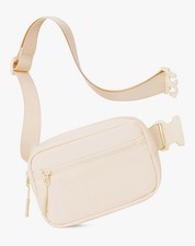 Cute and Trendy Ivory/Creme Off White Belt Bag Fanny Pack NEW in PKG. Adjustable