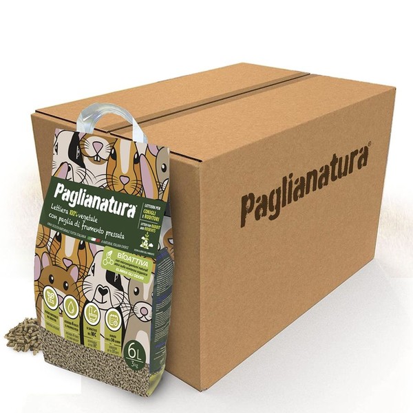 Paglianatura Einstreu-Kit 6-Teilig FüR Kleintiere Bioattiva Pellet 6Mm - Natural-image