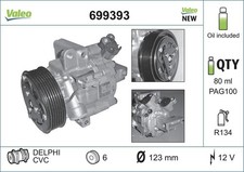 VALEO Kompressor, Klimaanlage 699393 für CITROËN PEUGEOT TOYOTA