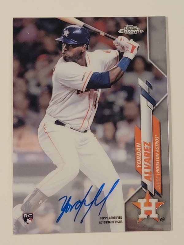 2020 Topps Chrome YORDAN ALVAREZ Auto Autograph Rookie RC #RA-YA Houston Astros