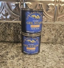 New! General Finishes New Pine Gel Stain Oil-Based Stain 1/2 Pint 2 Packs