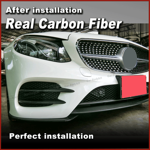 CARBON Front Spoiler Ansatz Schwert Spoilerlippe für Benz C238 E400 E300 Sport - Picture 5 of 11