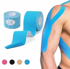 2 PACK Kinesiology Sports Tape Athletic 2" wide and 16 feet BLUE COLOR