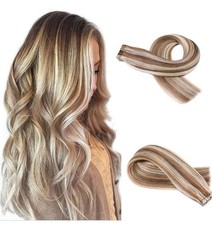 Hair Extensions Real Human Hair Hair Extensions Tape Ins Brown to Blonde