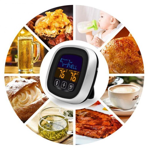 Remote Read LCD Digital Food Thermometer Meat Probe Kitchen Cooking BBQ Turkey - Picture 6 of 14