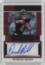 2022 Panini One Day One Auto /99 Desmond Ridder #117 Rookie Auto RC