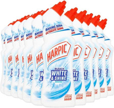 Harpic Toilet Cleaner Bleach White Shine ORIGINAL Multipack of 12 X 750 Ml Uk 2.51 per litre