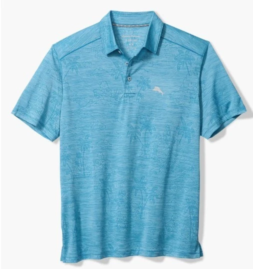 Tommy Bahama Island Zone PALM ISLES PERFORMANCE GOLF Polo Shirt Large, XL, 2XL
