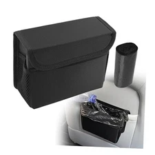 Upgraded Magnetic Car Trash Can with Lid,Mini Hanging Car Trash Bin with Mesh 