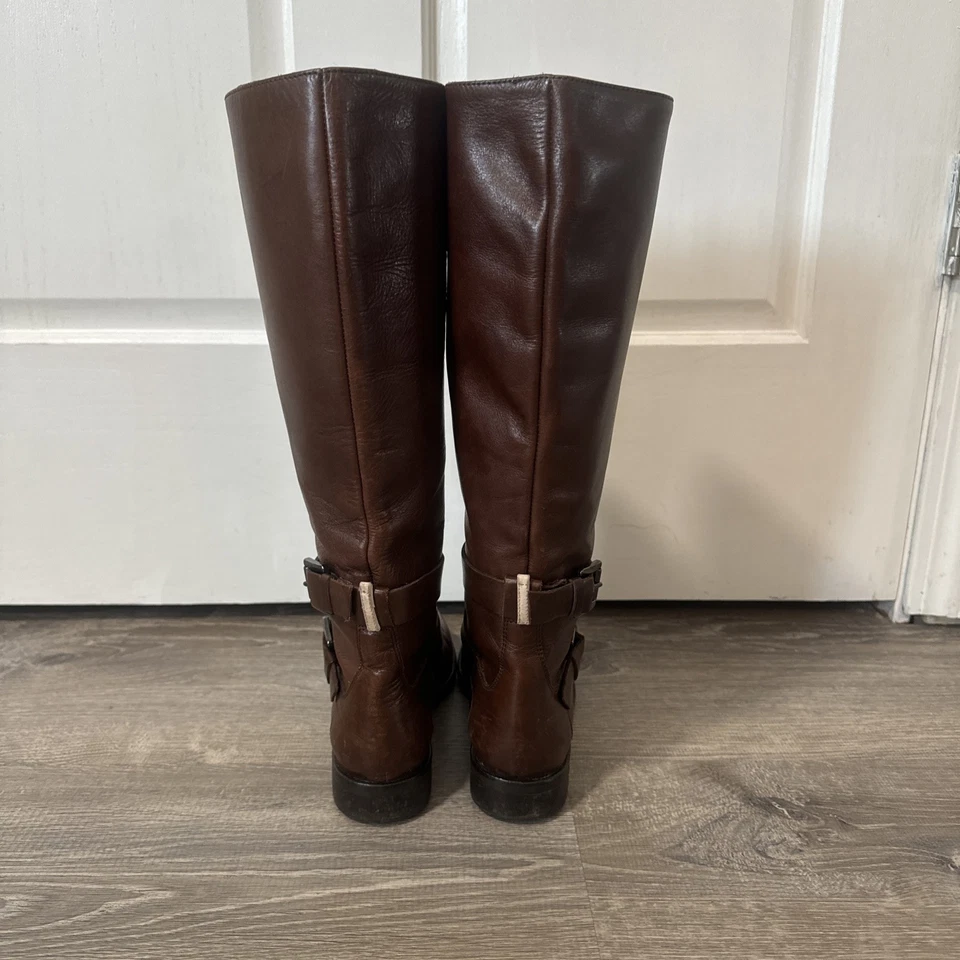 Botas altas de equitación de cuero marrón SJP Kelly zapatos talla 36,5 para mujer Foto 2 de 4