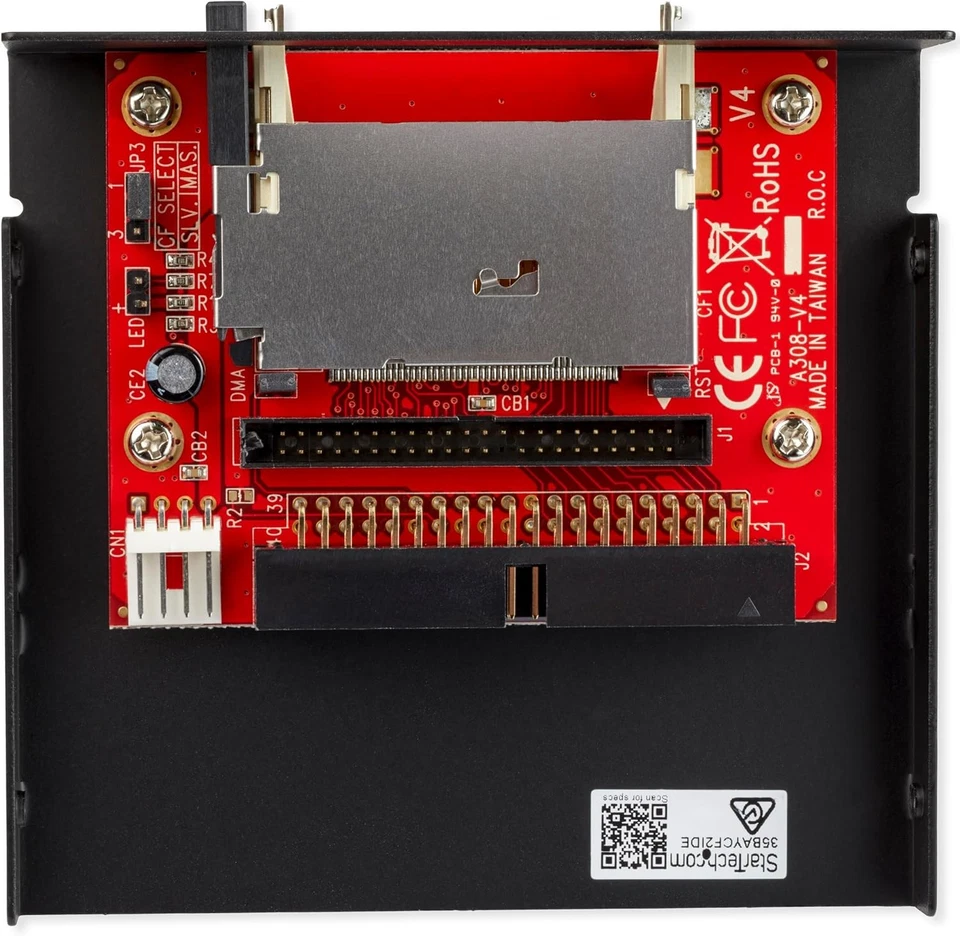 StarTech.com 3.5in Drive Bay IDE to Single CF SSD Adapter CompactFlash, Black  - Image 3 of 4