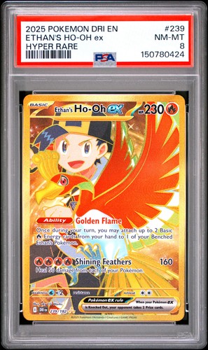 Ethan's Ho-Oh ex graded PSA 8 for sale on eBay