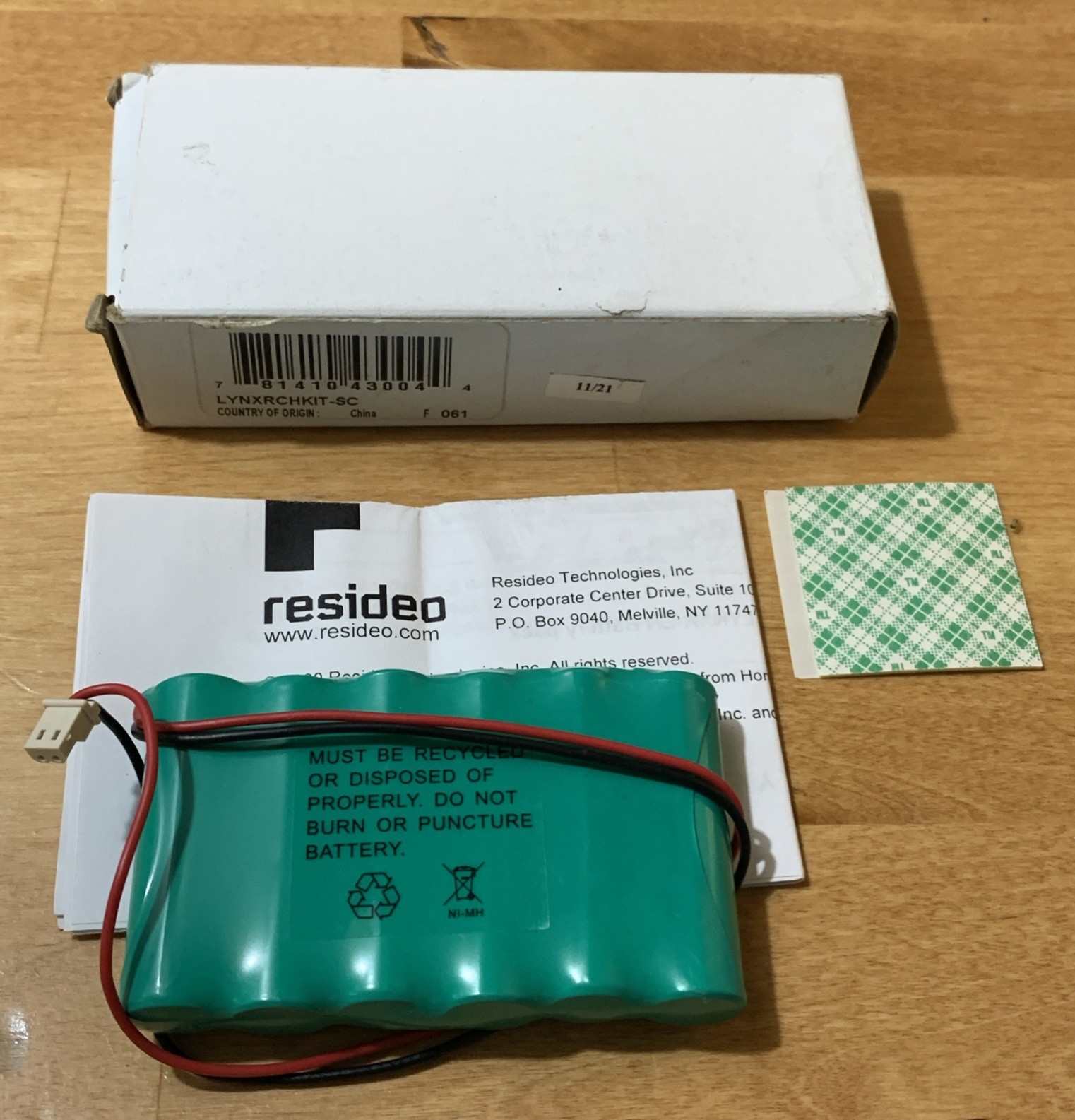New Honeywell LYNX Alarm Panel Back Up Battery or Quickconne
