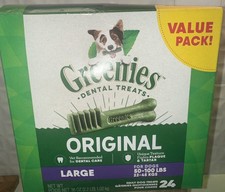 GREENIES Original LARGE Natural Dog Dental Care Chews ,36 oz. Pack 24 Treats 