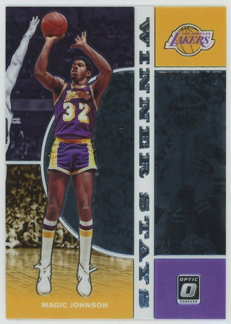 2019-20 Donruss Optic Magic Johnson Winner Stays Insert Los Angeles Lakers #1