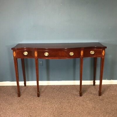 Baker Furniture Inlaid 3 Drawer Console Table | eBay