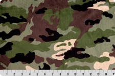 Camo Green Camouflage   Cuddle® Minky Fabric BT yard X 58 inches Shannon