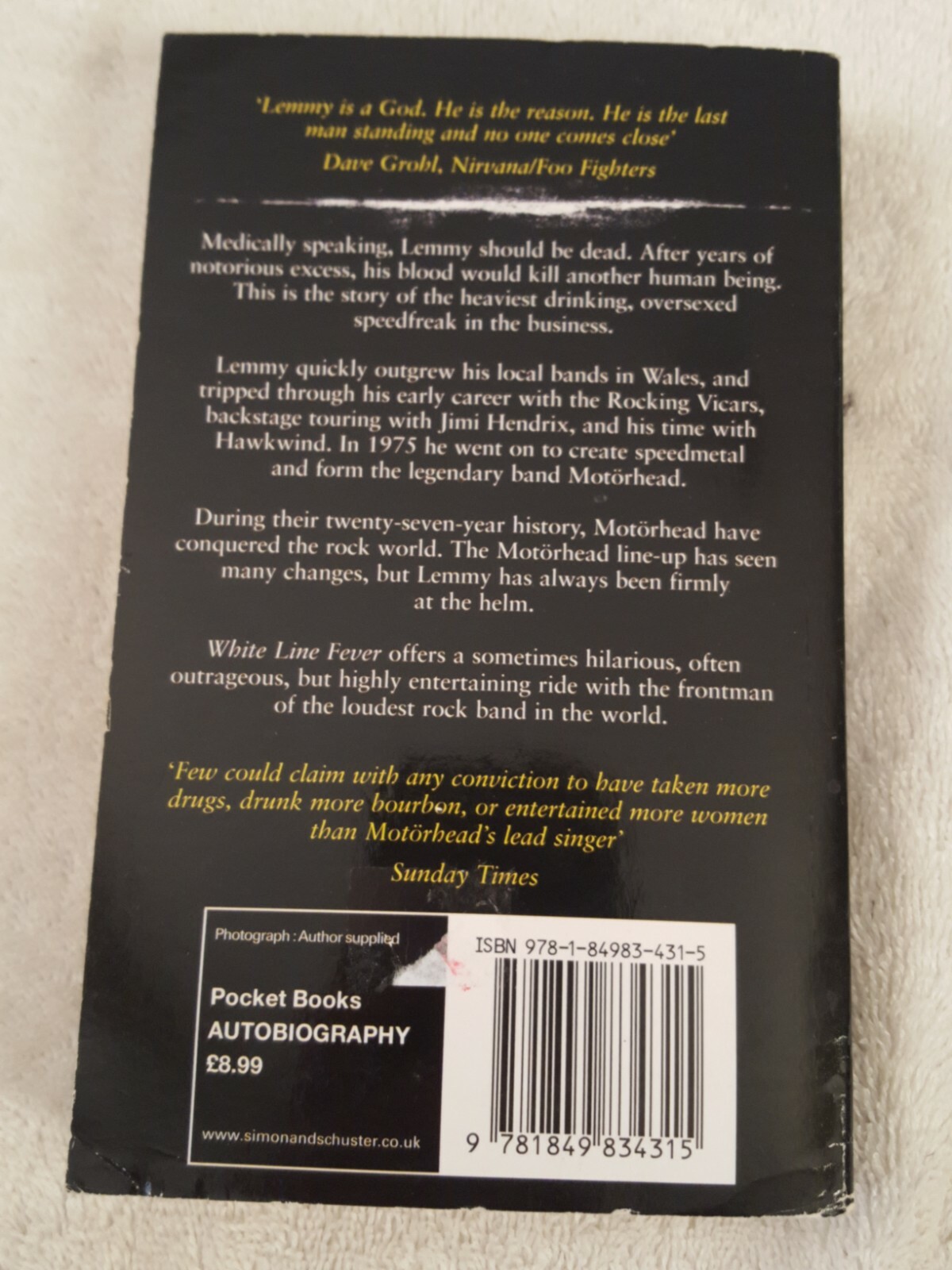 White Line Fever The Autobiography For Sale Online Ebay