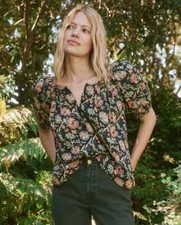 The Great The Porch Top M 2 Women's Casual Floral Printed Boho Blouse NEW 33571