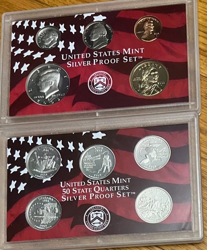 1999-2013 (MISSING 2010, 2012) U S MINT SILVER PROOF SETS, 13 SETS WITH BOX/COA - Picture 6 of 14