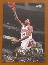 1997-1998 Fleer Allen Iverson Rookie Of The Year Card #3 - Very Good Condition. rookie card picture