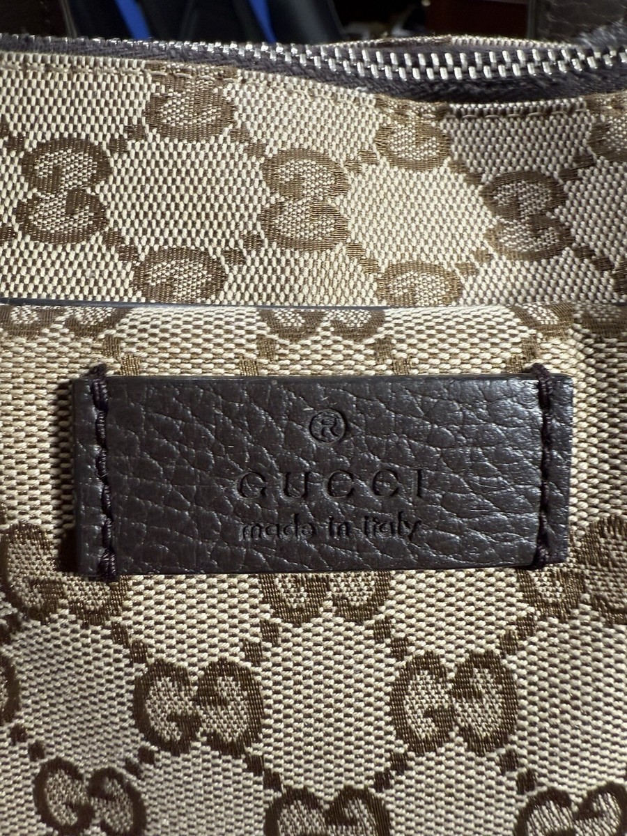 Gucci Gg Business bag Brown Canvas Briefcase Laptop Fits 14/17