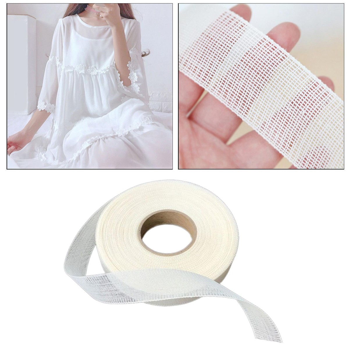 Stitched Hem Accessories Tape Adhesive for Chiffon Wedding | eBay UK