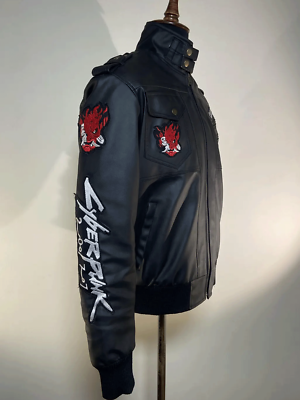 Cyberpunk 2077 Johnny Samurai Black Leather Jacket for Men and