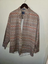 Pendleton Southwestern Aztec Longsleeve Shirt M Men Cotton