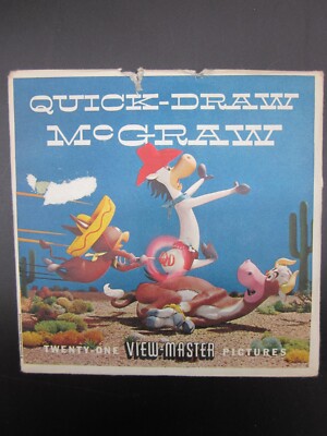 View-Master B534 Quick-Draw McGraw 3 Reels 21 Pictures Packet VINTAGE EXCELLENT