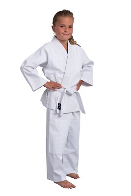 TEKKA BUDO Judoanzug Basix weiß 380g Judo Gi Set (Jacke Hose Gürtel) Einsteiger