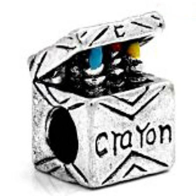 Box of Crayons ful Crayons Beads For Snake Chain Charm Bracelet