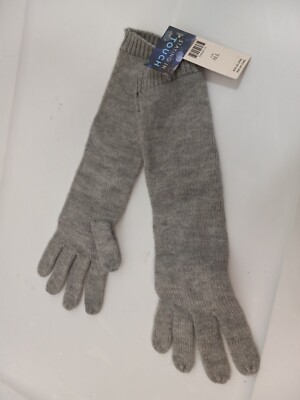 Maeve Anthropologie Gray Long Knit Gloves NWT $32 Staying in Touch OS All Size