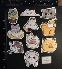 Cats - Cute - Funny - Stickers Lot 5 - 10 pcs. Sticker sizes are mixed 
