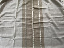 table cloth light brown with white stripes white tassels rectangular 40"x 66"