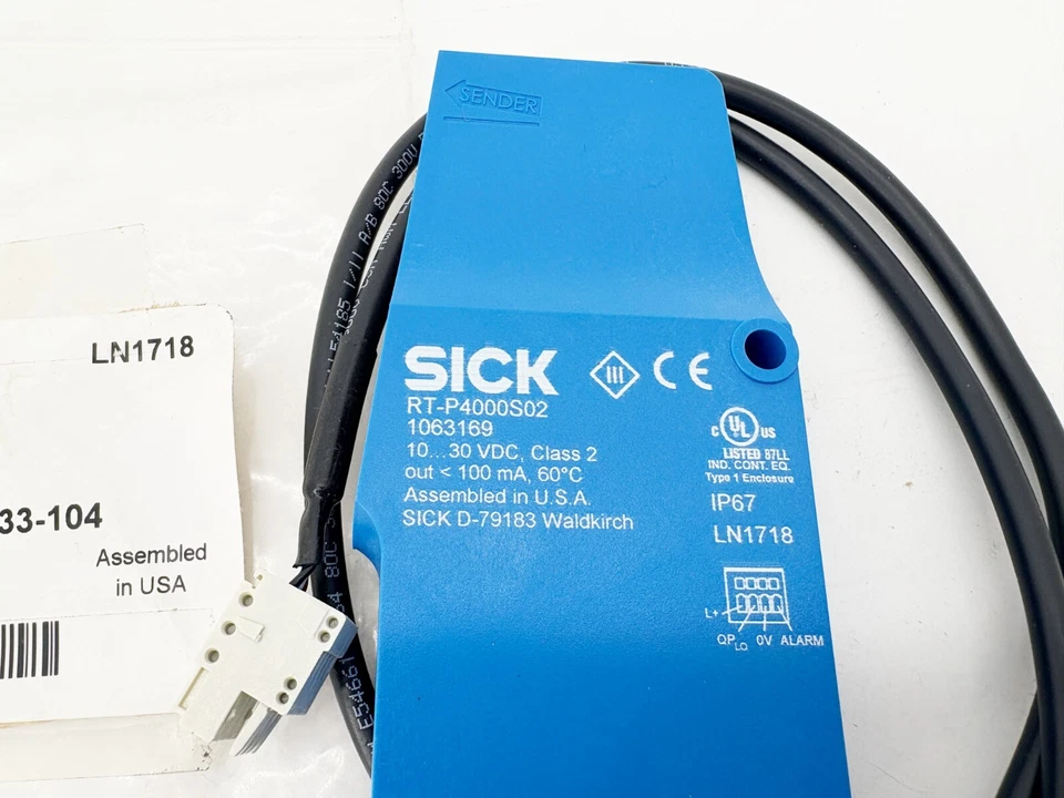 New Sick RT-P4000S02 Photoelectric Proximity Sensor 1063169 10-30VDC 100mA - Image 2 of 4