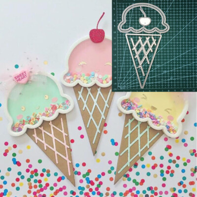 Ice Cream Metal Cutting Dies Stencils DIY Scrapbooking Decorative Embossing DIY 