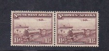 SWA Sc 110 pair of two MNH/MH (on dutch one), 50% separation btwn two.  q2392