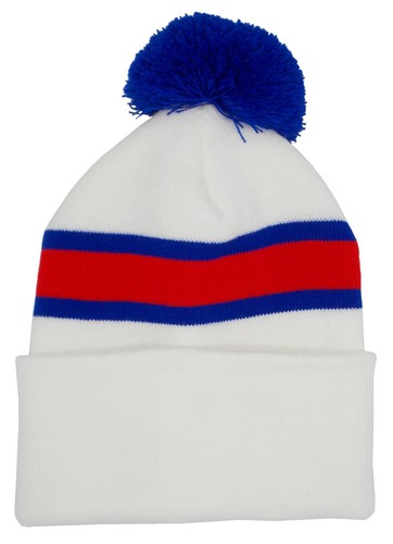 Rangers Supporters Striped Bobble Hat 