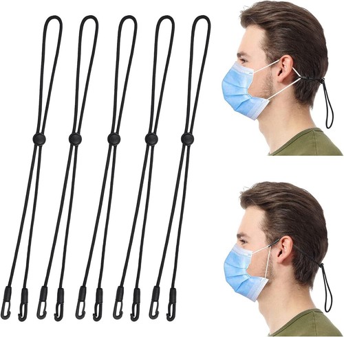 Face Mask Stretch Lanyard, Adjustable Lanyard, 10 Pcs Mask Holder Lanyard - Picture 4 of 19