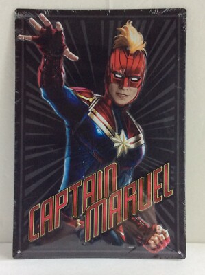 Marvel Comick Sign NEW Marvel Comics CAPTAIN MARVEL 9x13 Metal Tin Sign Garage Man Cave | eBay