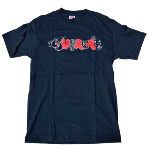 Supreme Original Fake KAWS Tee Bubble Box Logo 2011 Noir