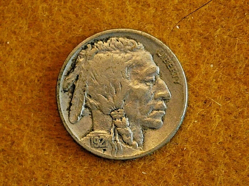 1921  5C Buffalo Nickel- Very Fine