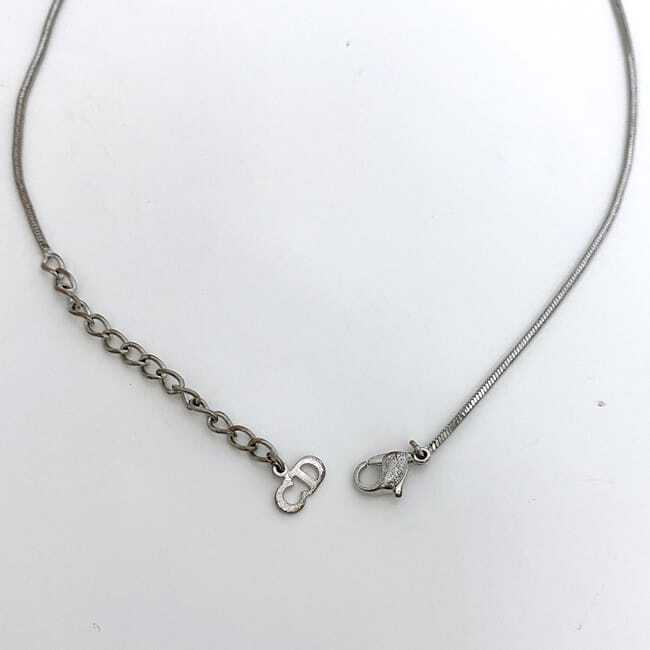 アクセサリー Christian Dior Trotter Logo Necklace Christian Dior Necklace ec-21018 Silver Pink Trotter Bar