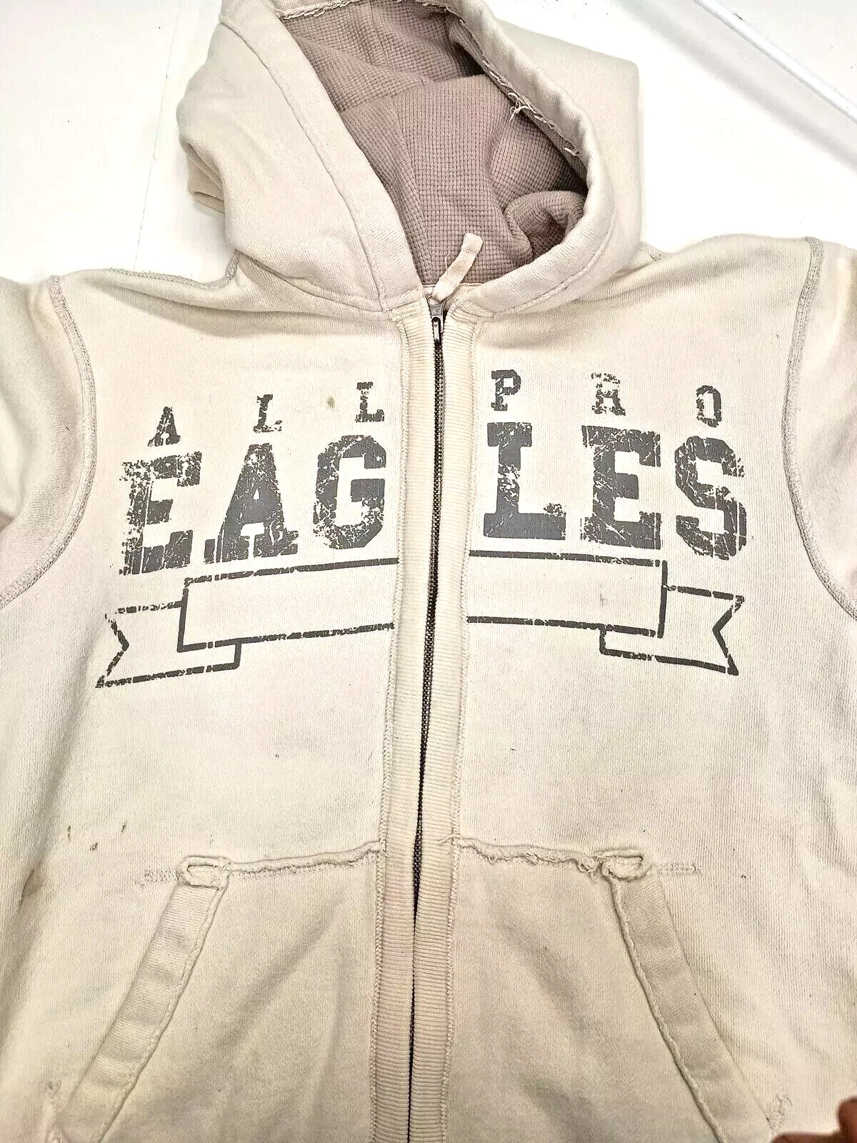 OFF WHITE Felpa con cappuccio All Pro Eagles Athletics' Department Large (10 12) Full Zip Off White