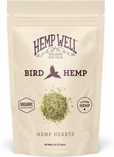 Organic Hemp Hearts for Birds - Reduces Feather Plucking, Promotes Relaxation, I