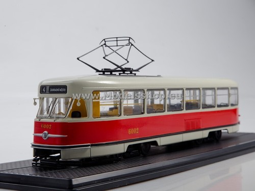 SSM4068 Tatra T2 Straßenbahn, Trassennr. 4 /rot-weiß/ - Bild 4 von 6