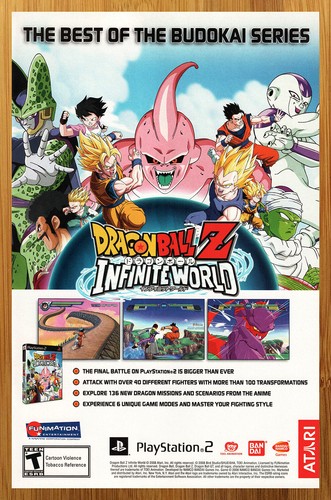 Dragon Ball Z Infinite World – PS2 – PAL Complet FR – Jaquette Légèrement Gondolée