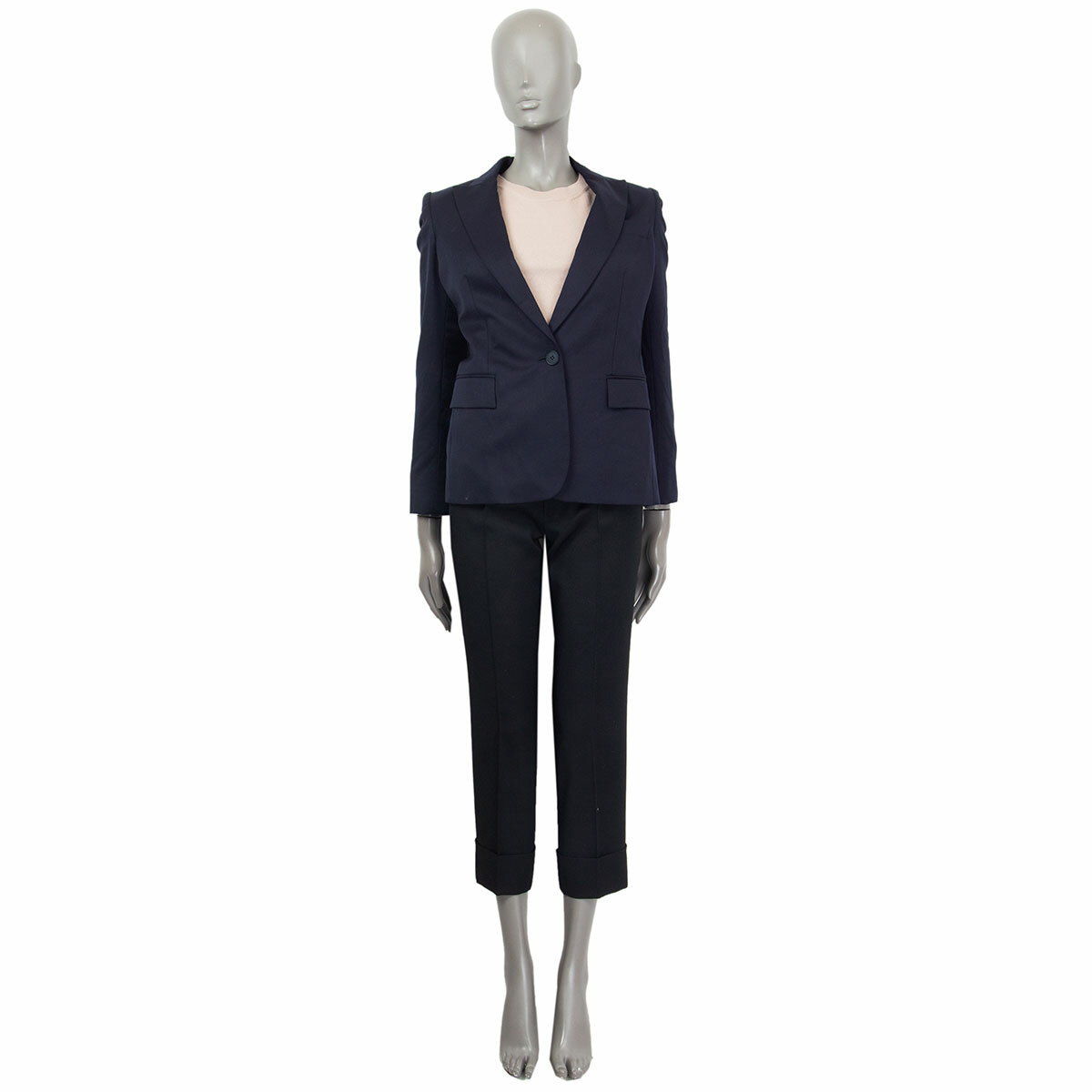  Stella McCartney レディースジャケット 62369 auth STELLA MCCARTNEY blue wool blend Single Button Blazer