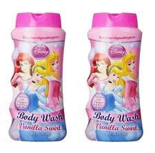 LOT 2 DISNEY PRINCESS BODY WASH Vanilla Swirl TEAR-FREE 16 Oz Each